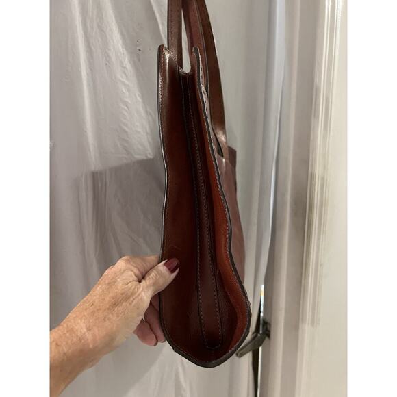 Fossil Brown Leather Vintage Sedona Numbered ZB9010 Shoulder Tote Bag 15x12x3 - Picture 7 of 14